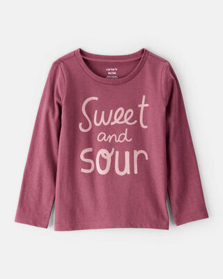 Toddler Girl Team Snacks Bear Long-Sleeve Graphic Tee - Pink