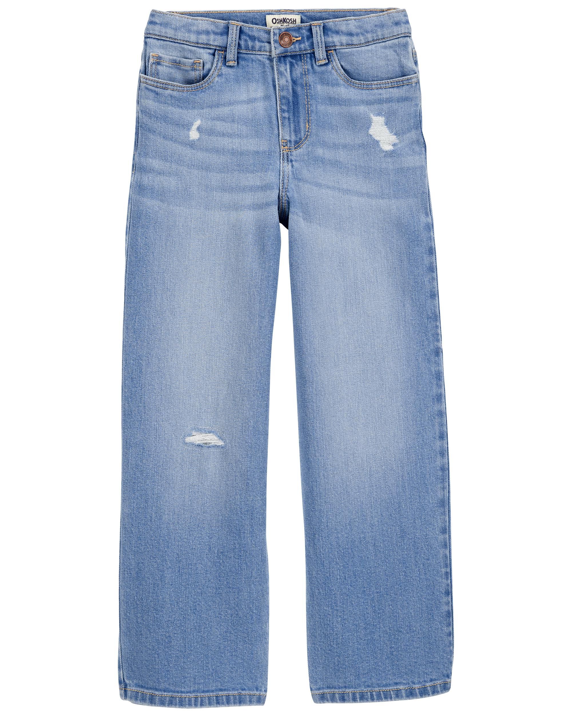 Kid Iconic Denim Wide-Leg Jeans: Rip & Repair Remix Kid Iconic Denim Wide-Leg Jeans: Rip & Repair Remix