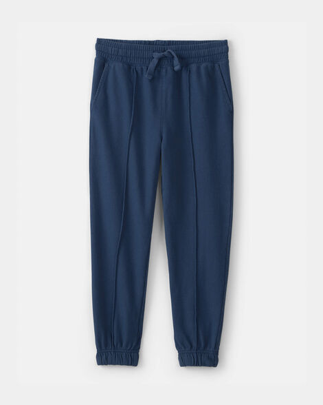 boys french terry joggers - navy blue