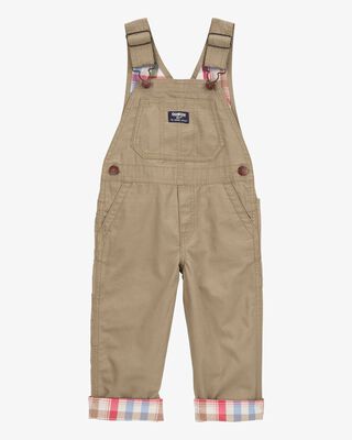 Product image 1 of Toddler Solid Canvas Overalls - Brown