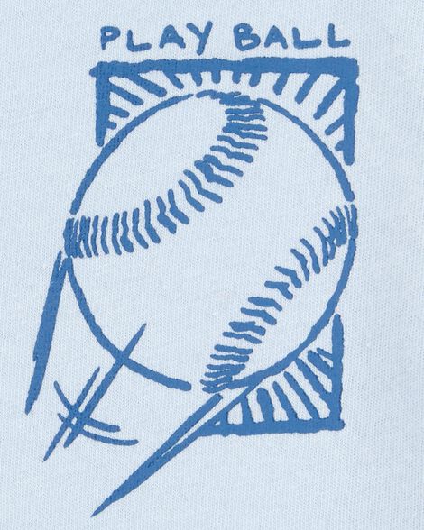  Product image 3 of Toddler Baseball-Print Short-Sleeve Graphic Tee - Blue