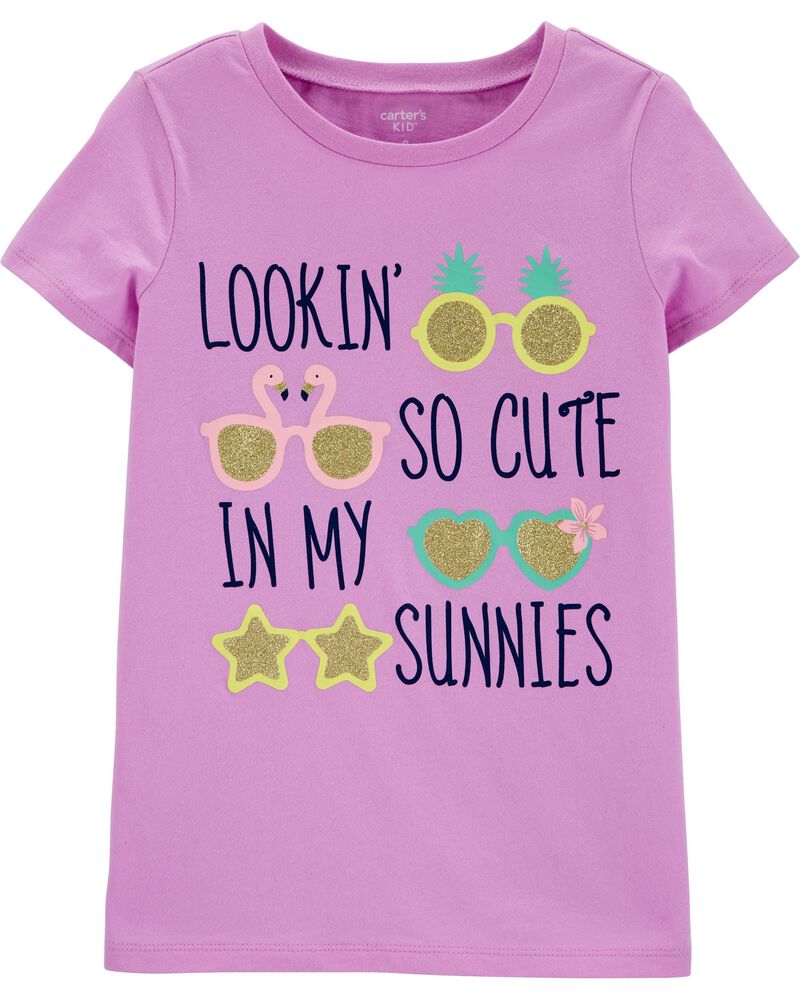 Glitter Flamingo Jersey Tee Carters Com