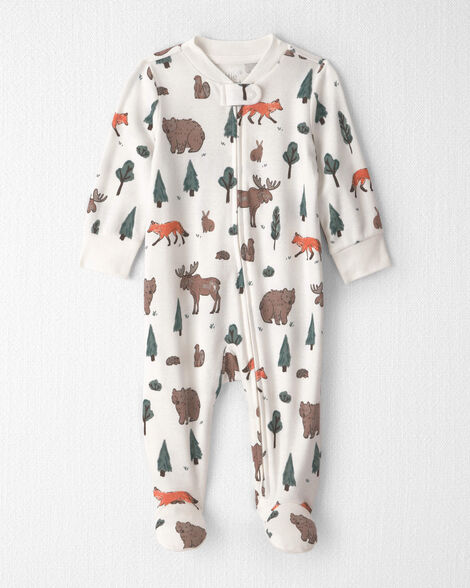 Baby Organic Cotton Sleep & Play Pajamas in Woodland Creatures
