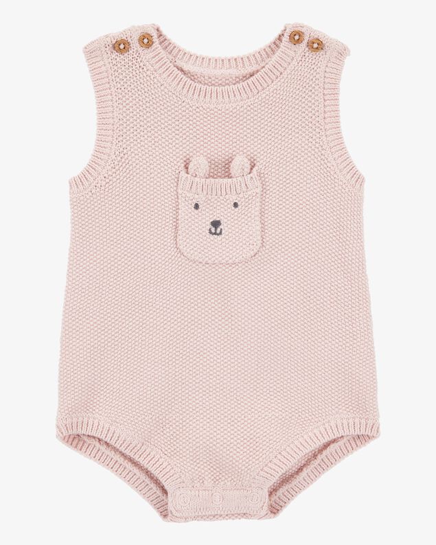 Product image 1 of Baby Solid Cotton Romper - Pink