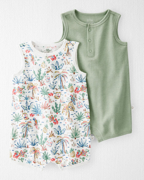 Baby 2-Pack Organic Cotton Rompers