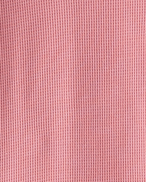  Product image 3 of Kid Organic Cotton Waffle Knit Pajamas Set - Dark Blush