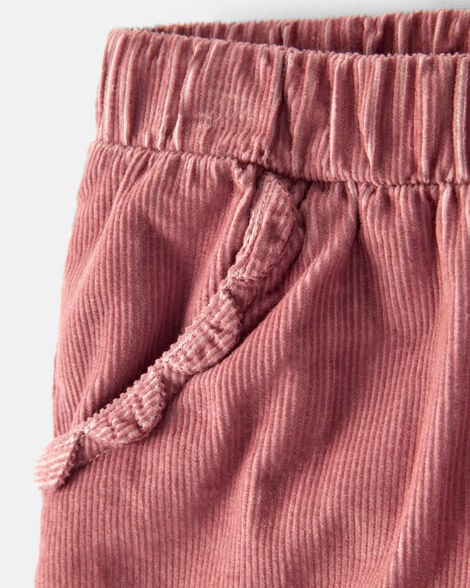 Toddler Girl Cotton Wide-Leg Pants - Pink