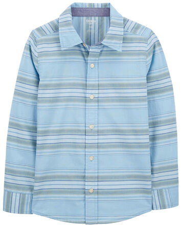 Kid Baja Stripe Button-Front Shirt