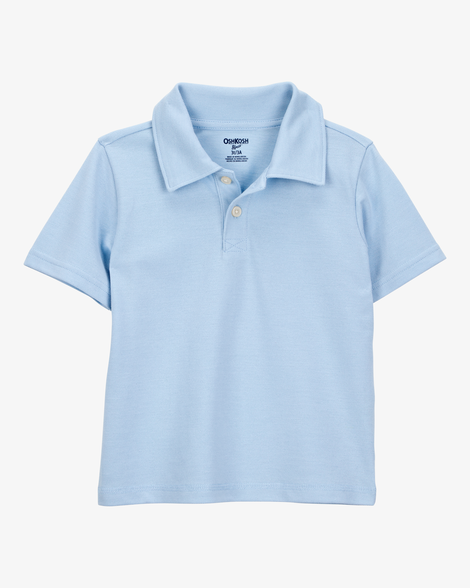 Toddler Pique Uniform Polo Shirt - Blue