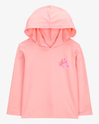 Product image 1 of Toddler UPF 50+ Sun Protection Floral Moisture Wicking Active Pullover - Coral