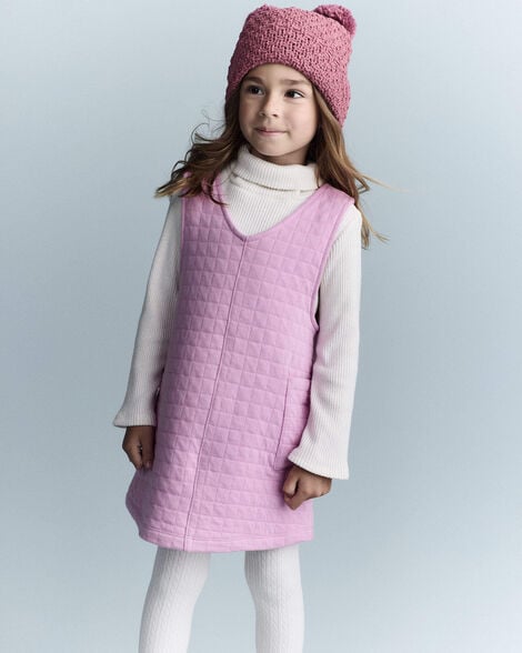 Toddler Girl Otter Pocket Jumper Dress - Lilac