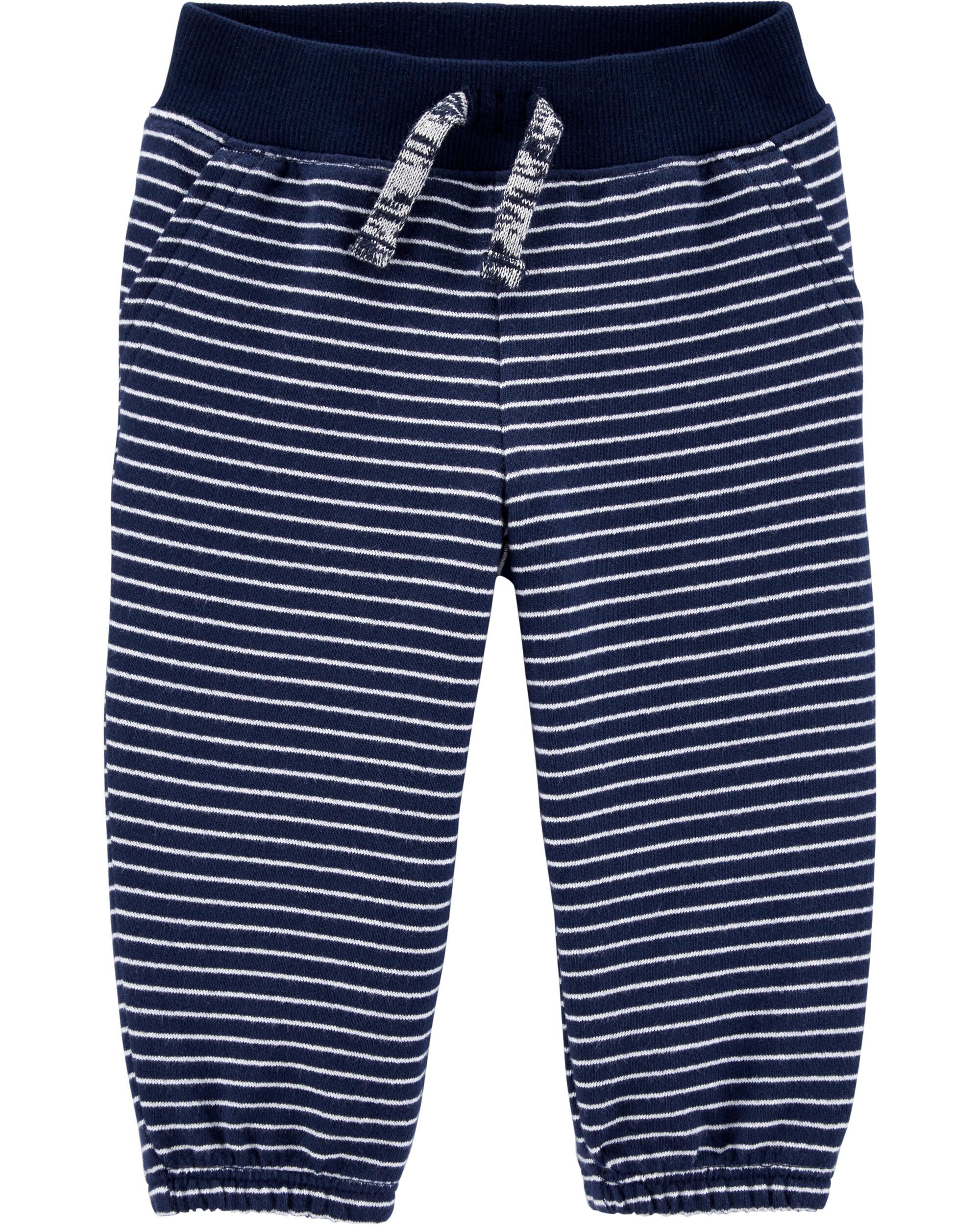  *DOORBUSTER* Striped Pull-On French Terry Pants 