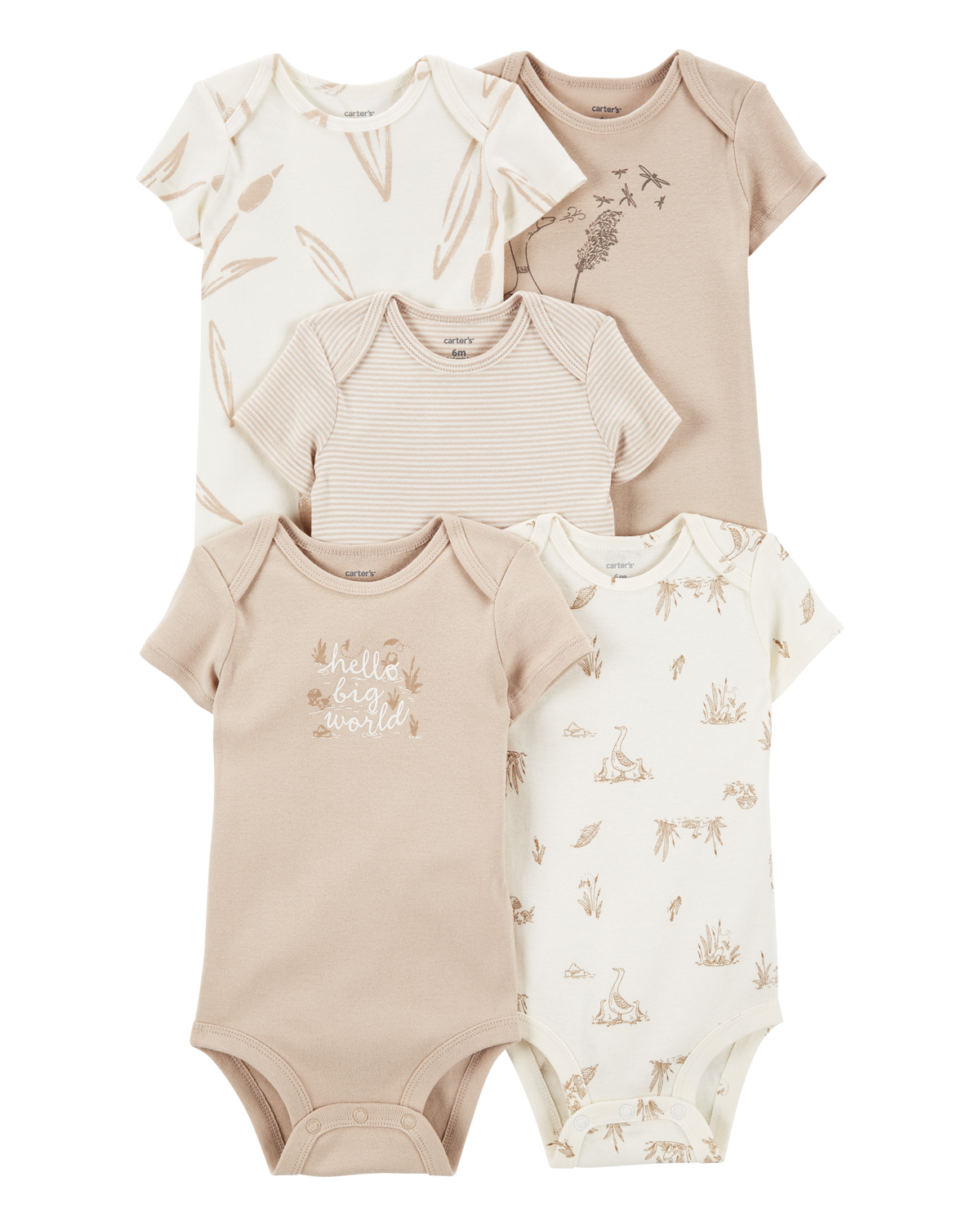 Baby 5 Pack Short Sleeve Bodysuits