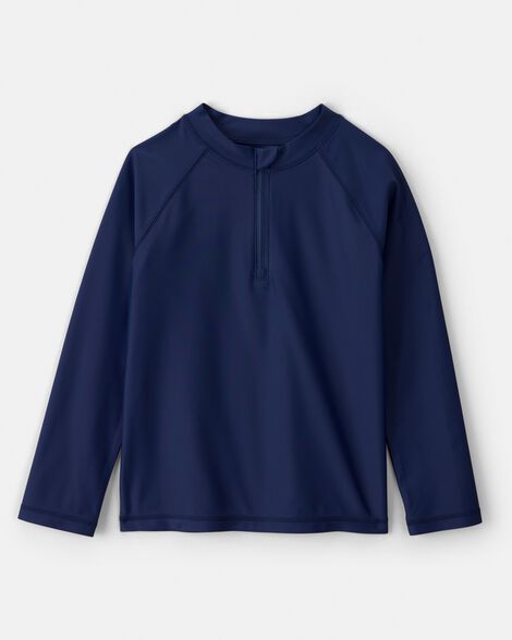 boys long-sleeve rashguard top - navy