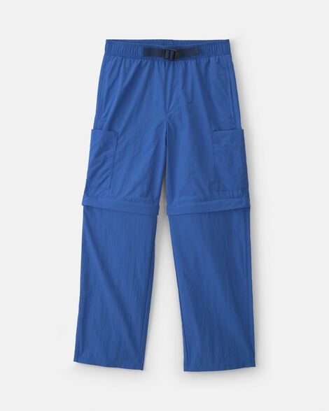 boys cargo utility zip-off pants - blue