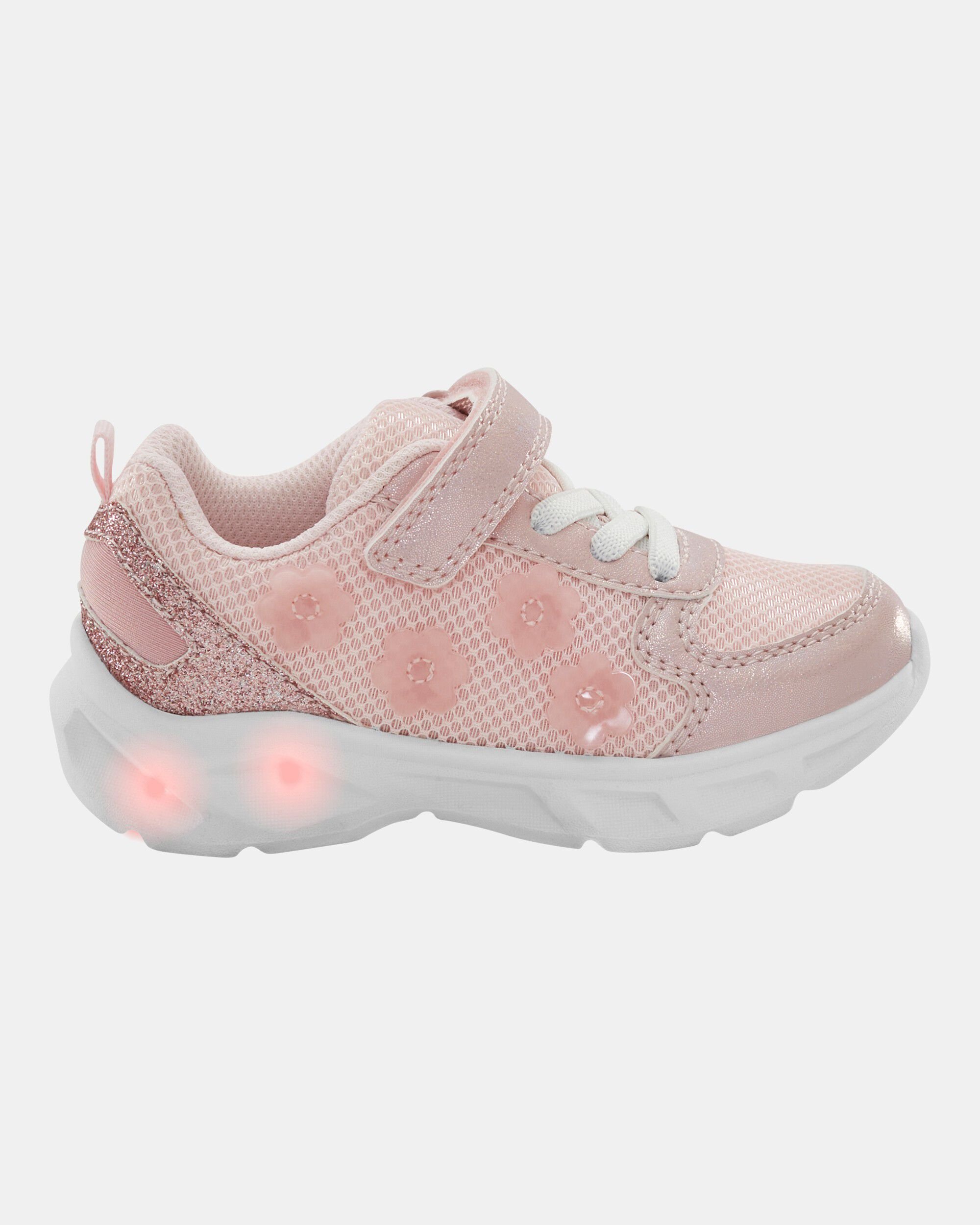 Toddler Glitter Light Up Sneakers - Pink