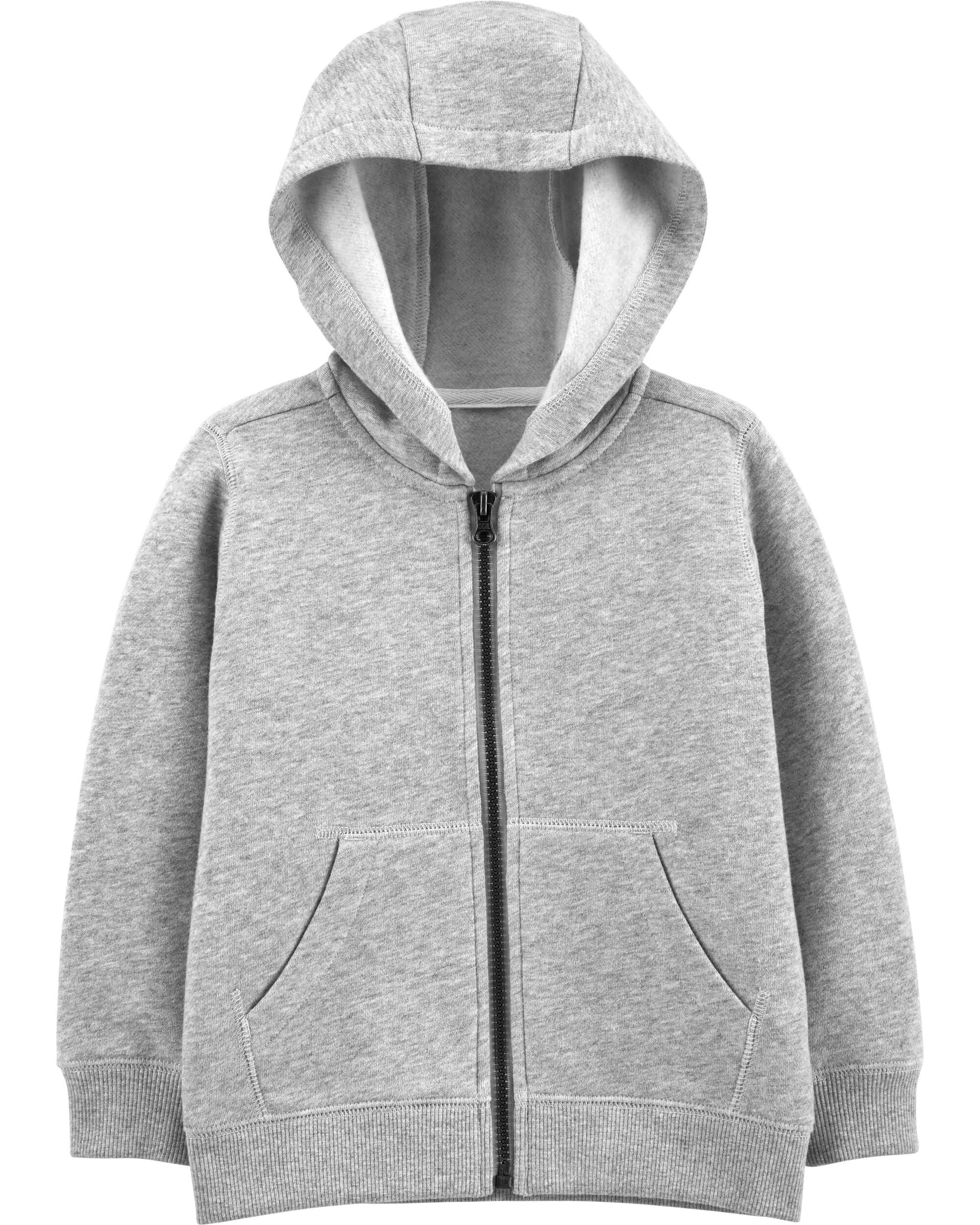 Grey Baby Zip-Up Fleece Hoodie 