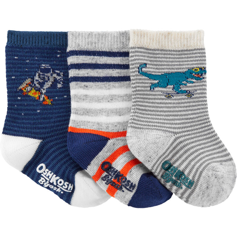 3-Pack Striped Character Crew Socks | carters.com