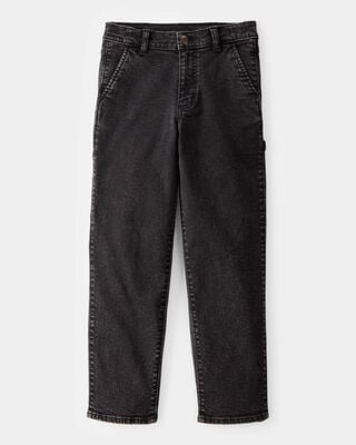 Boys Baggy Iconic Denim Carpenter Pants - Faded Wash