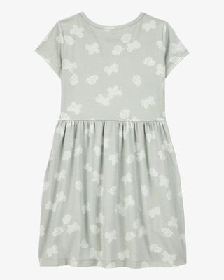 Product image 2 of Kid Floral Short-Sleeve Dress - Green