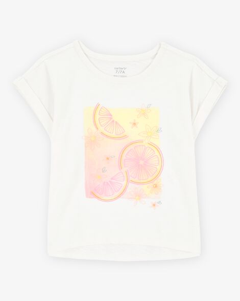  Product image 1 of Kid Short-Sleeve Lemon Fashion Top - Ivory