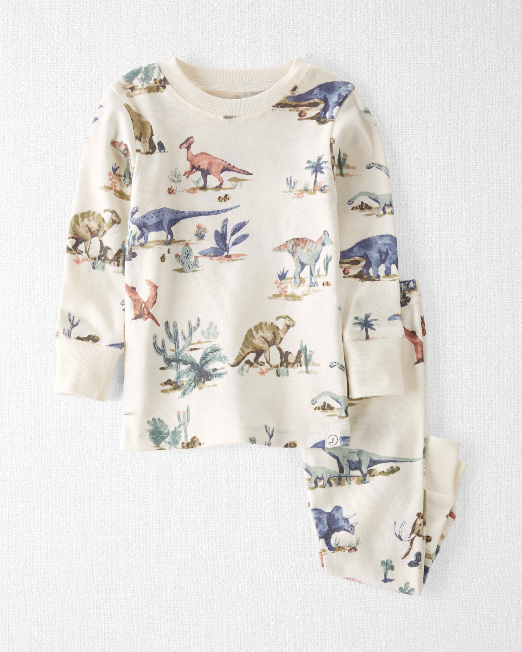 Little Planet Baby Dinosaur Print Organic Cotton Pajamas Set 12M Prehistoric