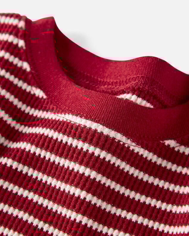 Product image 2 of Toddler Striped Waffle Knit Pajamas Made with Organic Cotton