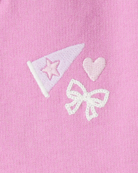 Product image 3 of Toddler Girl 3-Piece Cotton Long-Sleeve Layering Set - Purple
