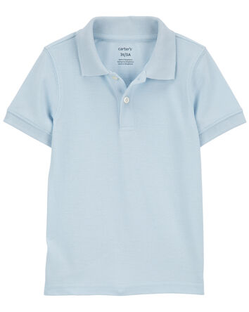 Toddler Ribbed Collar Polo Shirt
