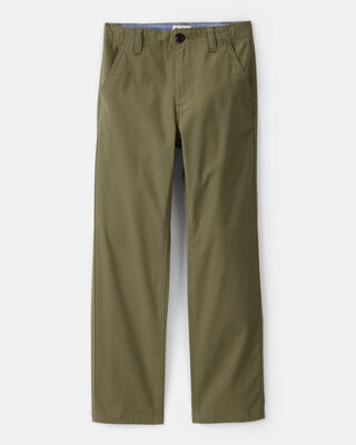 Boys Flat Front Fashion Pants - Grey