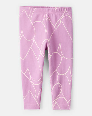 Product image 1 of Baby Girl Cotton Heart Stretch Leggings - Purple