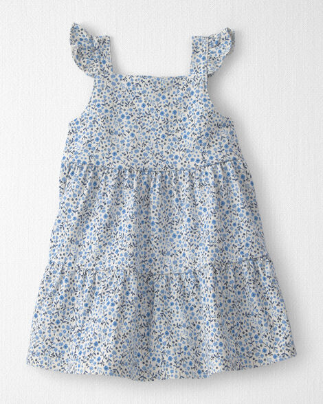 Baby Girl Organic Cotton Tiered Dress in Meadow Bloom