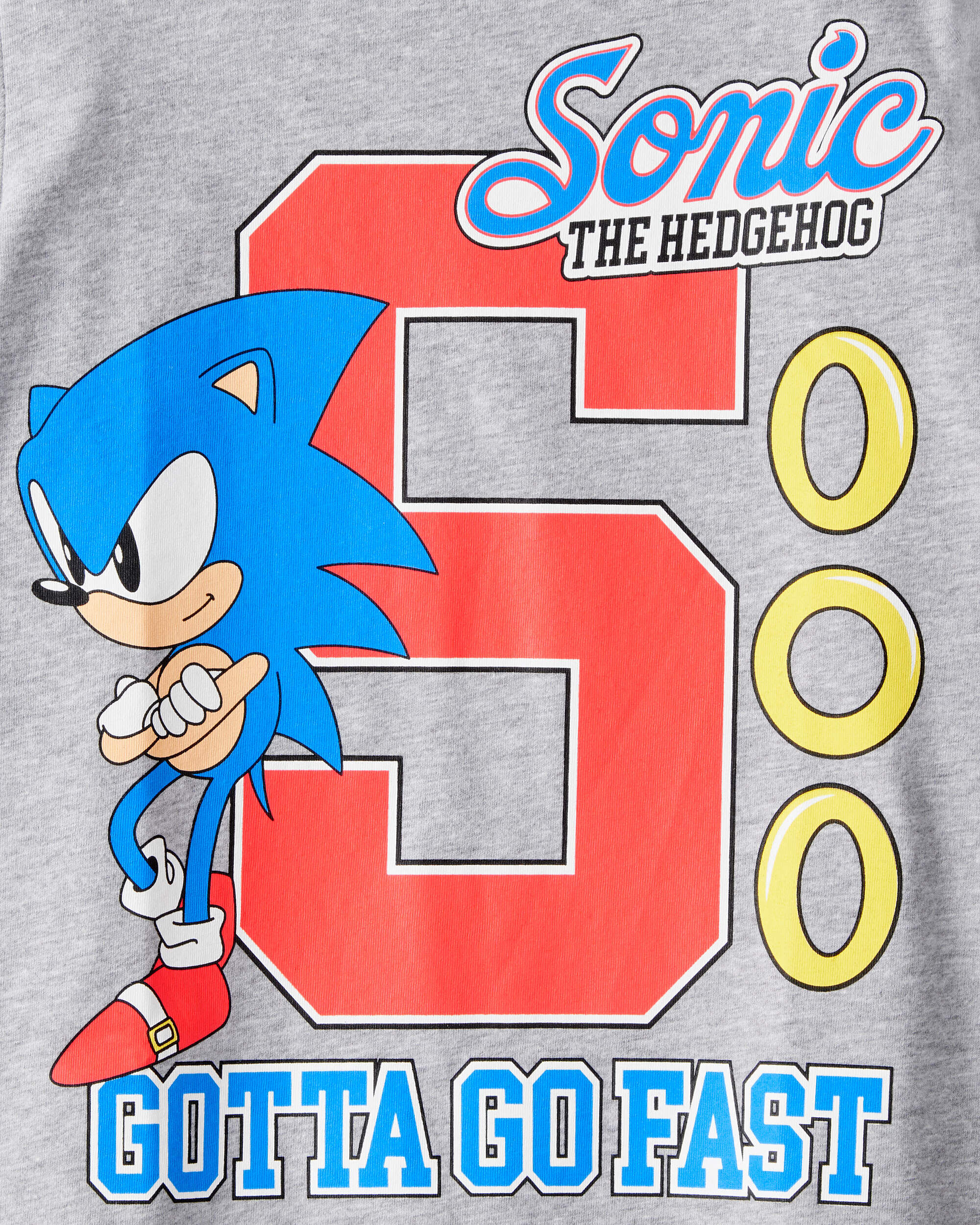 Boys Sonic The Hedgehog Short-Sleeve Graphic Tee - Grey