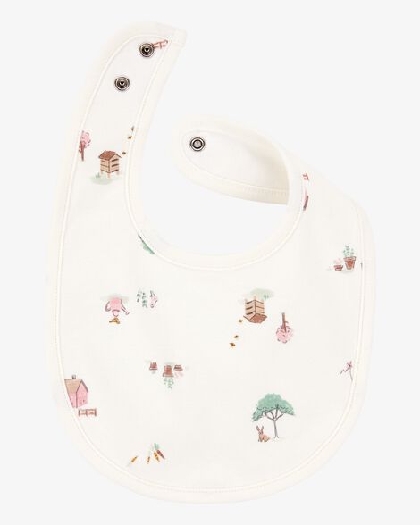 Product image 2 of Baby 3-Pack Floral Bibs - Pink/Ivory