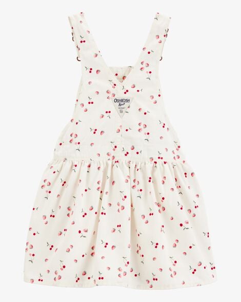 Product image 2 of Toddler Girl Cherry-Print Jumper Dress - White