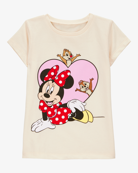 toddler girl disney© minnie mouse short-sleeve graphic tee - ivory