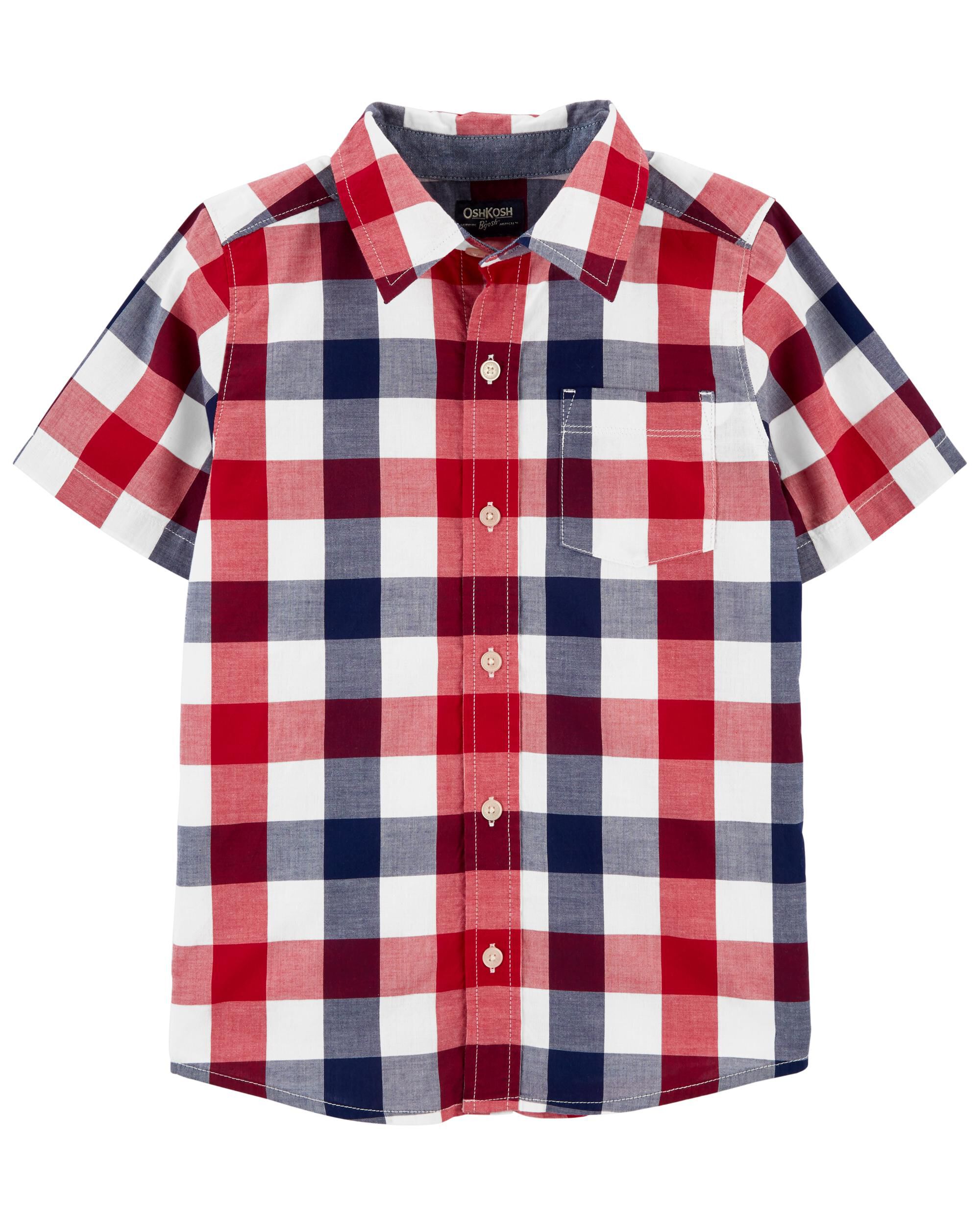 Buffalo Check Button-Front Shirt