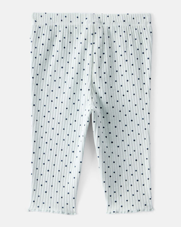 Product image 2 of Baby Girl Polka Dot Print Cotton Pull-On Pants - Blue
