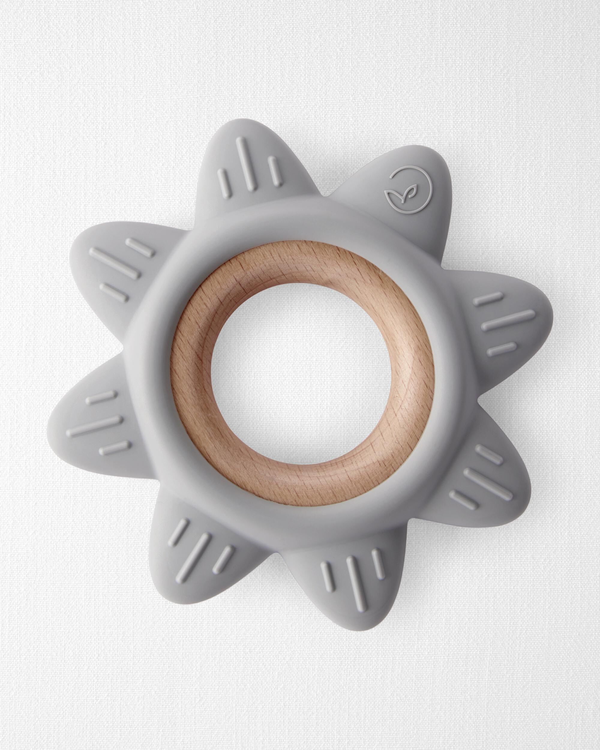 Little Planet Silicone &  Wood Teether - Grey