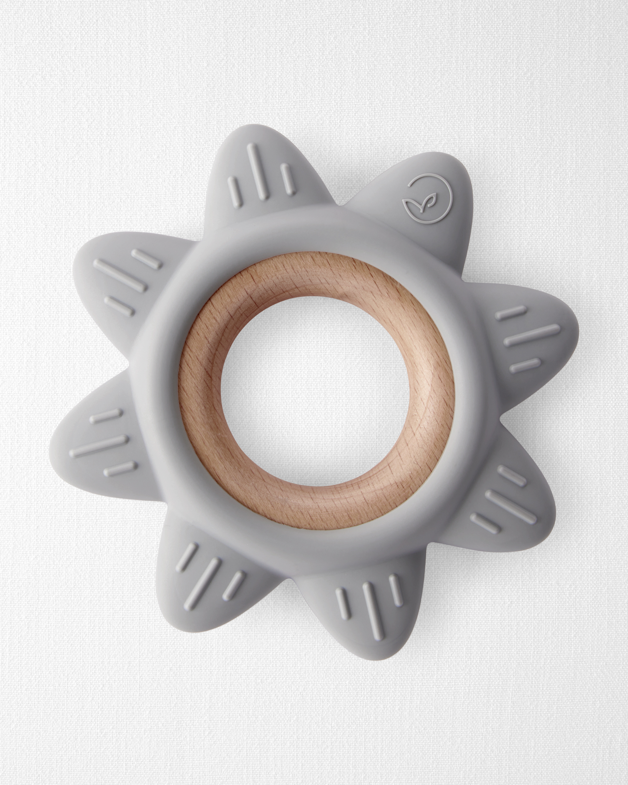 Little Planet Silicone &  Wood Teether - Grey