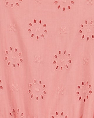 Product image 2 of Kid Eyelet Tie-Front Jumpsuit - Pink