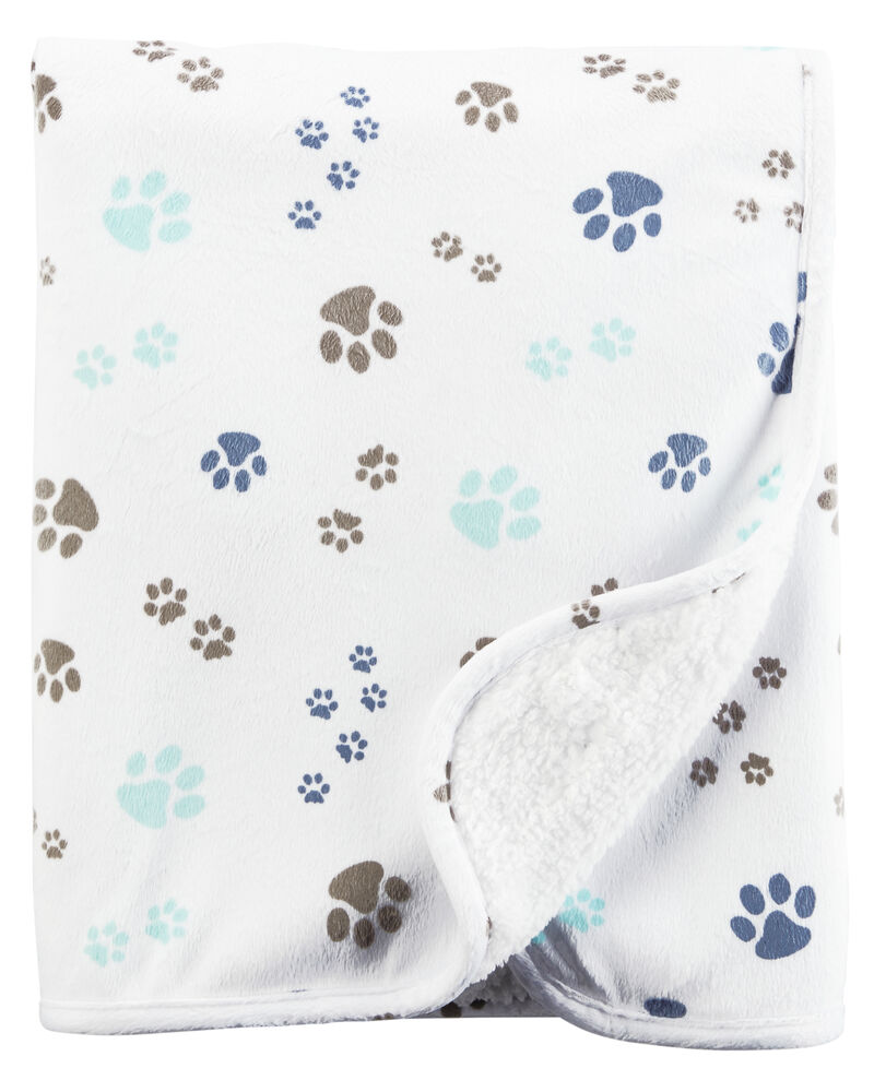 Paw Print Plush Blanket Carters Com
