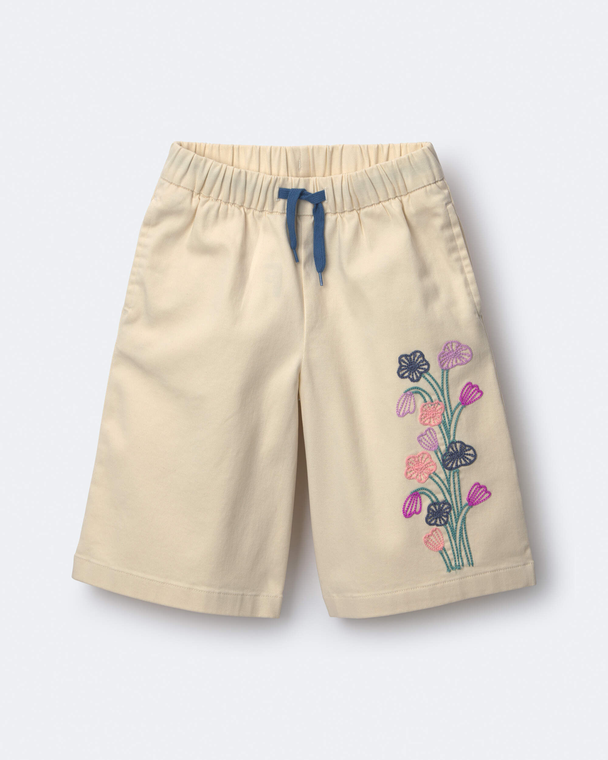Otter Avenue Toddler Girl Embroidered Wide-Leg Pants with Flowers 12M Cream 30$