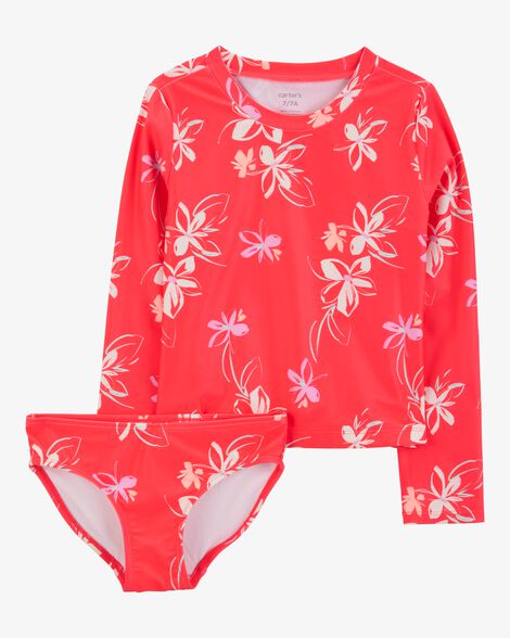  Product image 1 of Girls 2-Piece Floral Rashguard Set