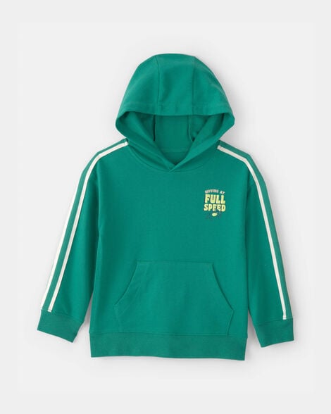 toddler boy 'full speed' french terry hoodie - green