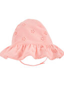 Pink - Baby Eyelet Sun Hat, Selected