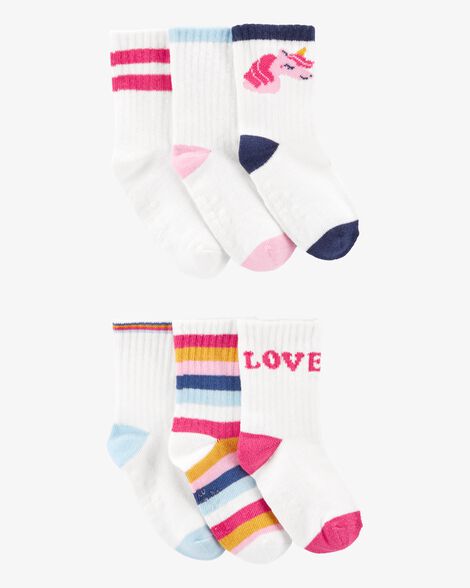  Product image 1 of Toddler 6-Pack Crew Socks