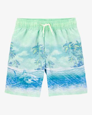 Product image 1 of Kid Shark Print  Swim Trunks