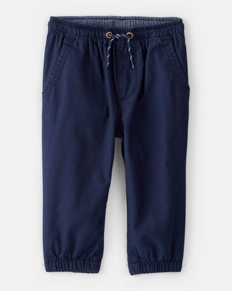 baby boy lined joggers - navy
