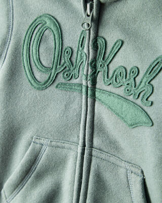 Product image 2 of Baby Boy OshKosh Fleece Logo Zip Jacket - Green